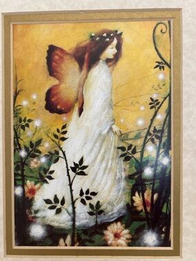 90s vintage Fairy art print Stephen Mackey Portal art Wood Rose Fairy Fairycore